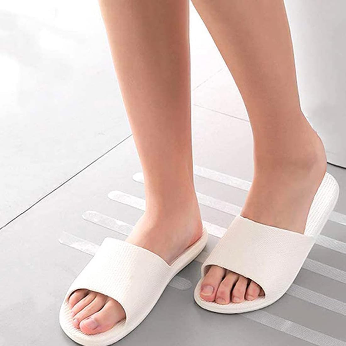 24 PCS Anti Slip Strips for Bathtub Shower Stairs - White
