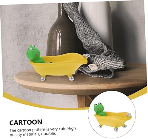 SHOWERORO 1pc Frog Soap Holder Drain Tray