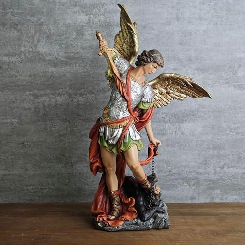 BC Catholic St Michael Statue 17 Inch Religious Decor