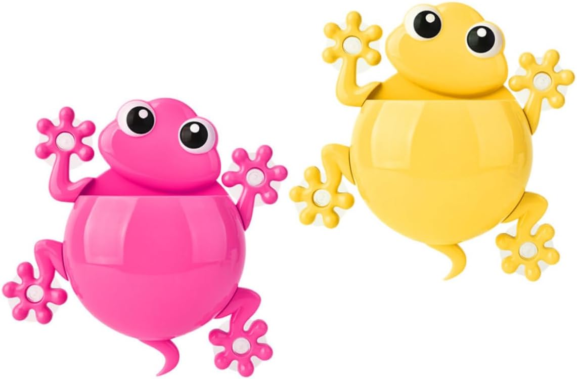 2Pcs Cute Cartoon Gecko Toothbrush Holder with Suction Cup