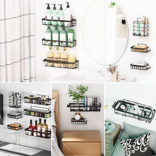 Posyla 5 Pack Stainless Steel Shower Caddy Set