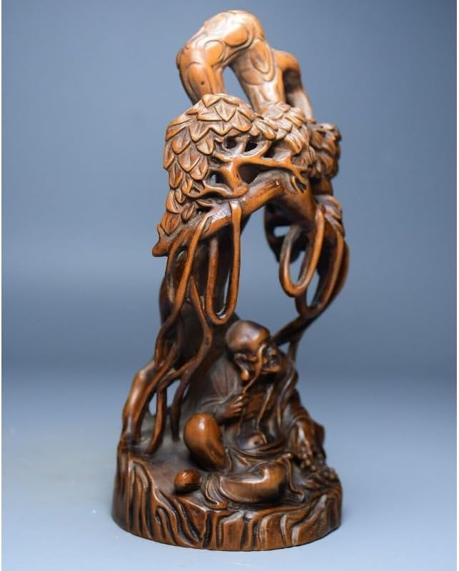 LimpaC Handcrafted Boxwood Arhat Statue