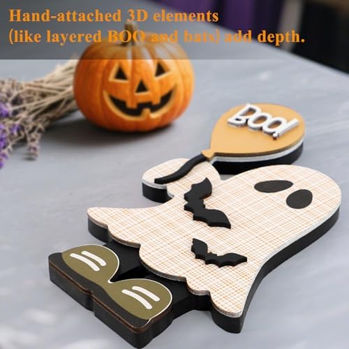 DAZONGE Halloween Decorations 2 Pack Cute Ghost Witch