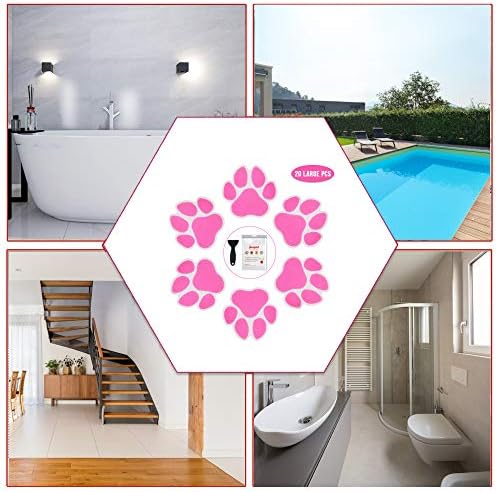 Non-Slip Bathtub Stickers with Scraper Pink