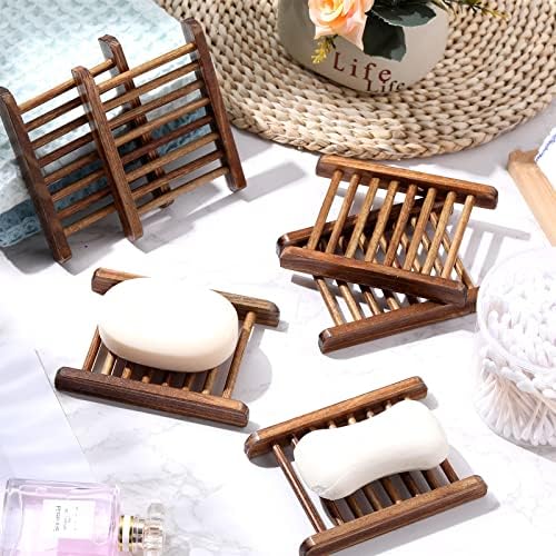 Amyhill Bamboo Soap Dish Holder 80 Packs
