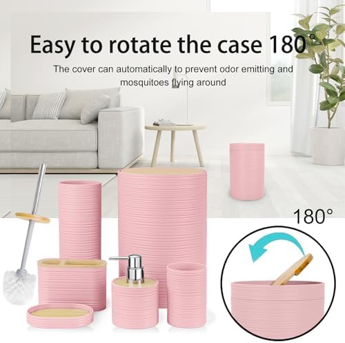 CERBIOR 6-Piece Bamboo Bathroom Accessories Set