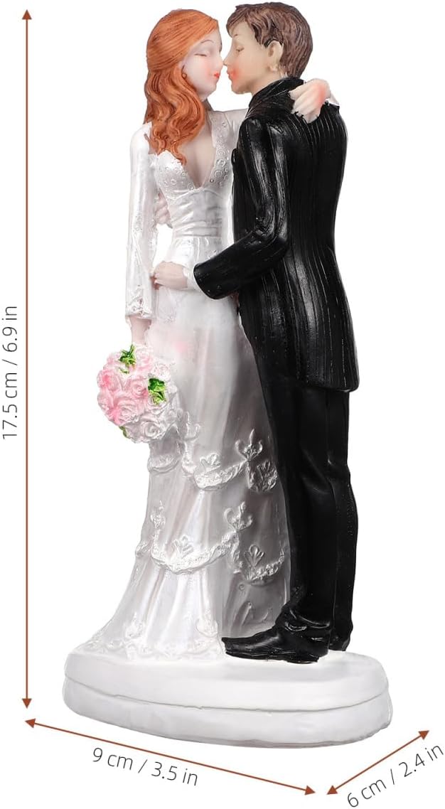 HOOTNEE Wedding Bride Groom Statue Cake Topper Couple Figurine