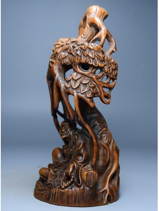 LimpaC Handcrafted Boxwood Arhat Statue