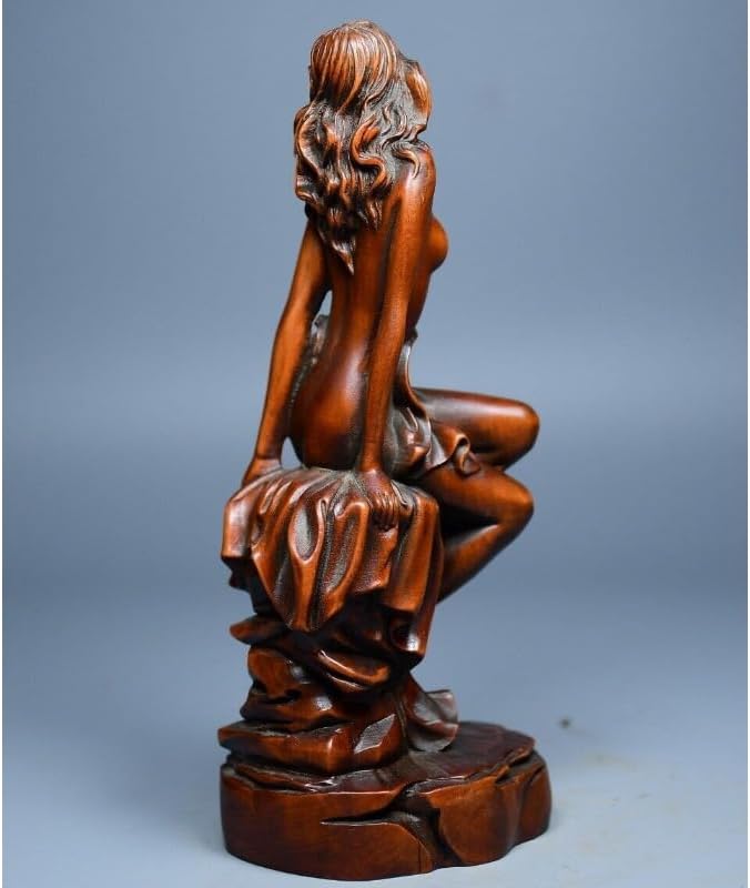 LimpaC Collection Boxwood Meditating Woman Statue