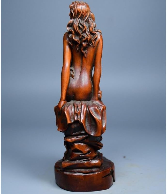LimpaC Collection Boxwood Meditating Woman Statue