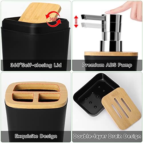 XLHOMO 24PCS Black Bathroom Accessory Set