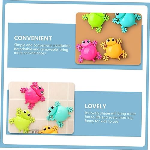 2Pcs Cute Cartoon Gecko Toothbrush Holder with Suction Cup