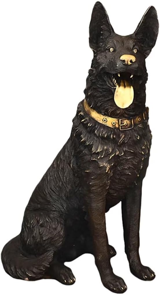 Julrybox Brass Lucky Dog Feng Shui Statue Decor