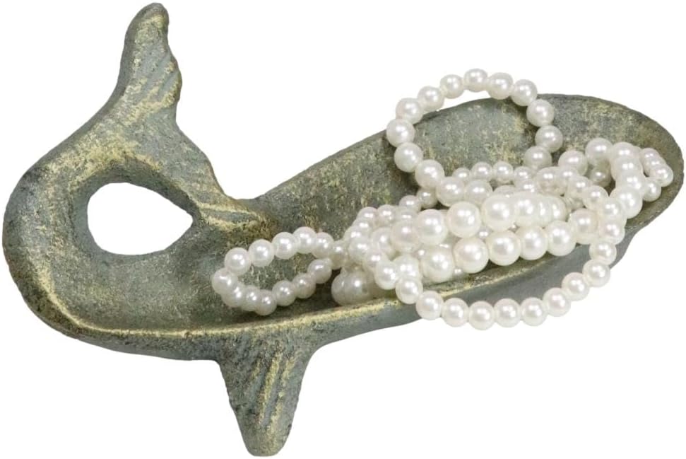 Ebros Gift Cast Iron Whale Soap Dish Tray