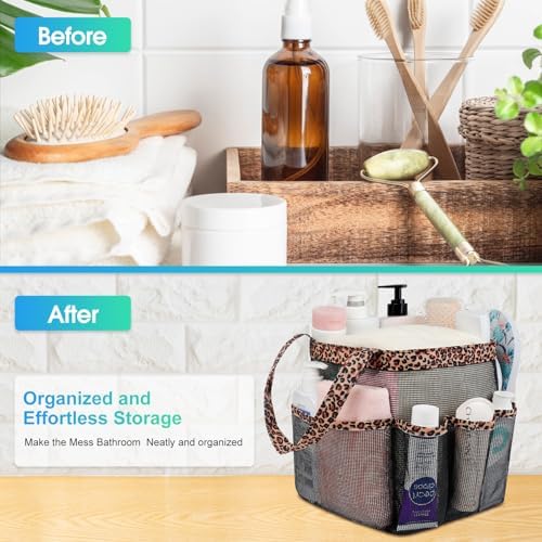 Attmu Portable Mesh Shower Caddy with 8 Pockets