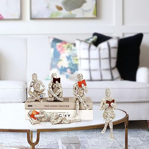 Dlfghos Pulp Reading Women Figurine Statue Decor B