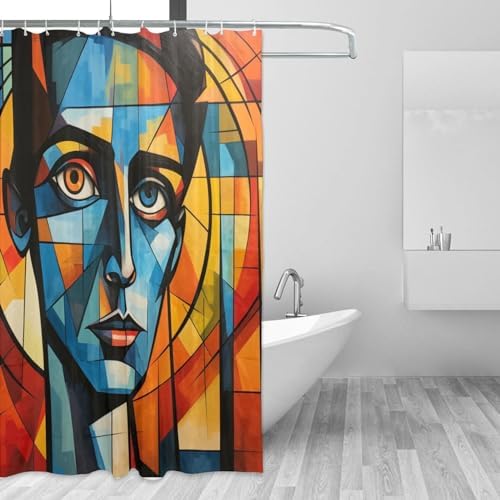 DAOWANGZUO Boy Face Shower Curtain Set