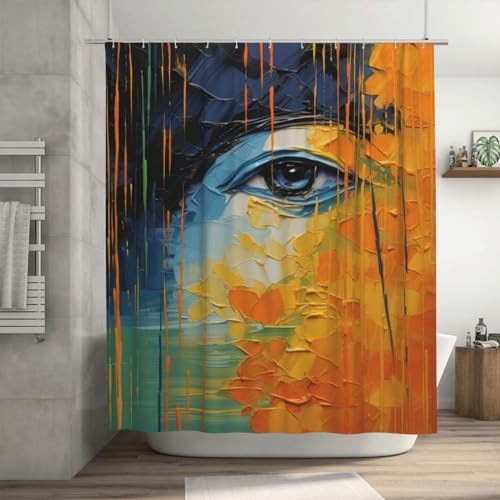 DAOWANGZUO Girls Eye Shower Curtain Set 1