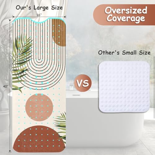 Boho Style Non Slip Bathtub Mat with Suction Cups