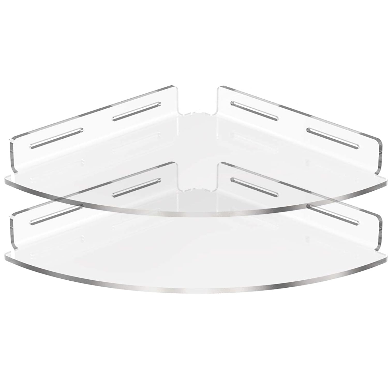 Vdomus Set of 2 Shower Caddies - No-Drill Floating Adhesive Storage