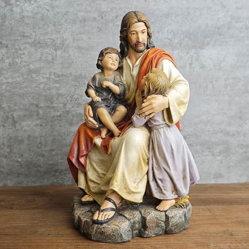 BC Catholic Jesus with Children Statue 88 H 1