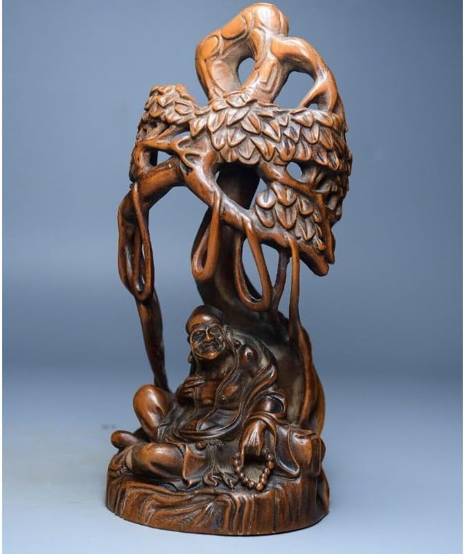 LimpaC Handcrafted Boxwood Arhat Statue