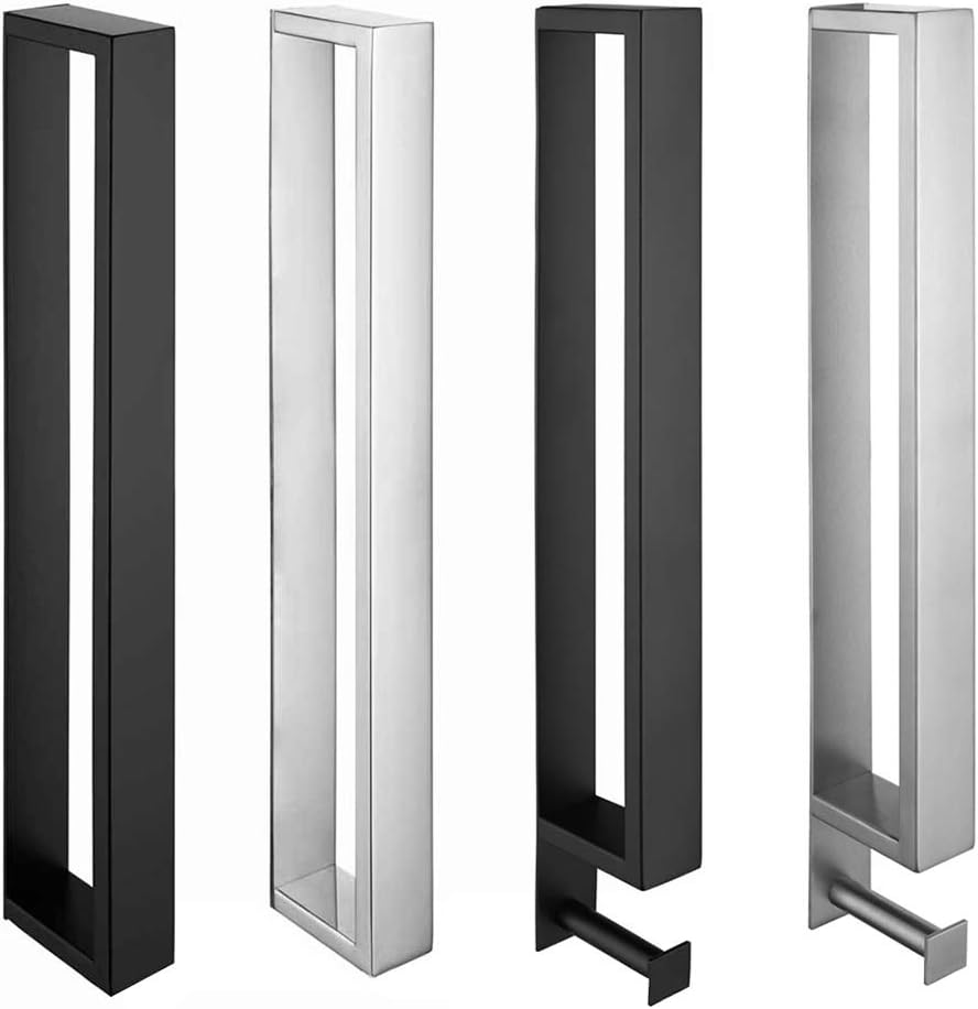 Stainless Steel Bathroom Towel Rack with Hook and Shelf