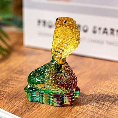 35 Inch Crystal Snake Figurine Collectible Art Decor