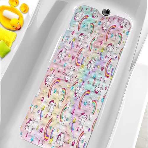 Pink Unicorn Rainbow Bathtub Mat for Kids