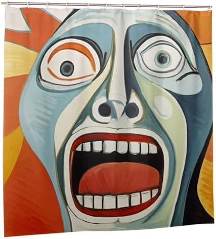 Laughing Boy Shower Curtain Set with 12 Hooks 72x72in 1