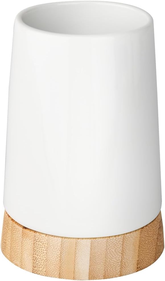 Wenko 17675100 Bamboo Ceramic Toothbrush Holder 1