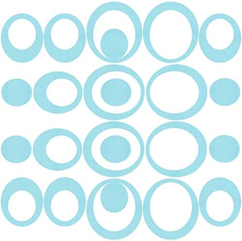 Tenare 45 Piece Non-Slip Bathtub Stickers Blue