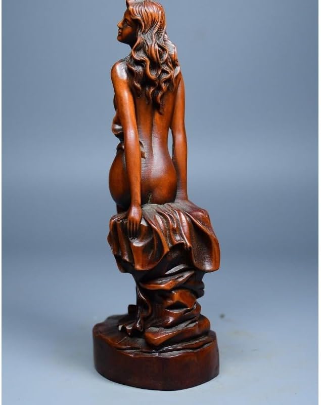 LimpaC Collection Boxwood Meditating Woman Statue