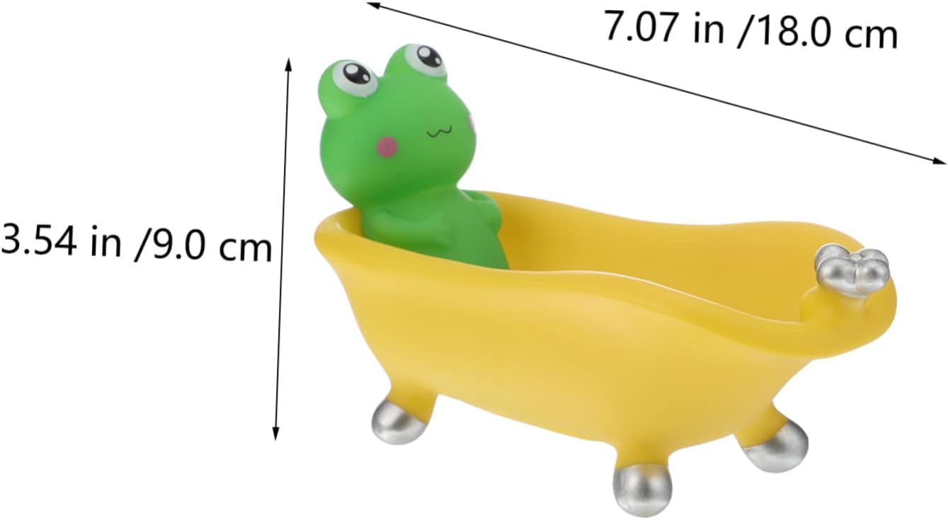 Frog Shape Drain Soap Dish for Bathroom Decor