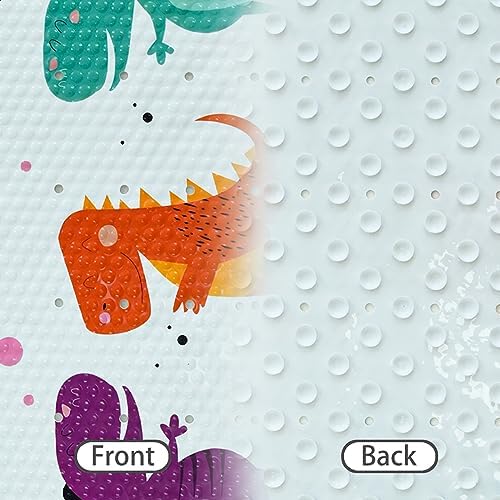 SELIBRE Dinosaur Bathtub Mat with 90 Suction Cups