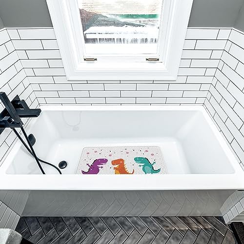 SELIBRE Dinosaur Bathtub Mat with 90 Suction Cups