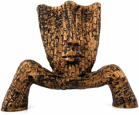 Poly-Resin Abstract Human Face Sculpture for Home Decor