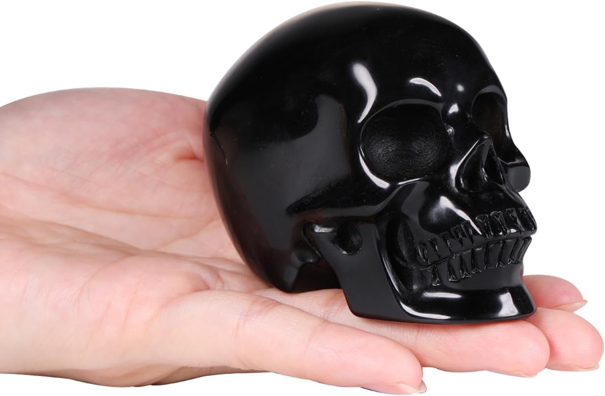 MRSKULL 25 Inch Halloween Crystal Skull Statue