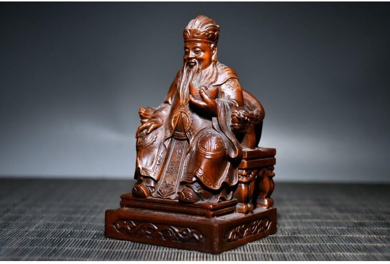 LimpaC Handcrafted Boxwood Wealth God Statue