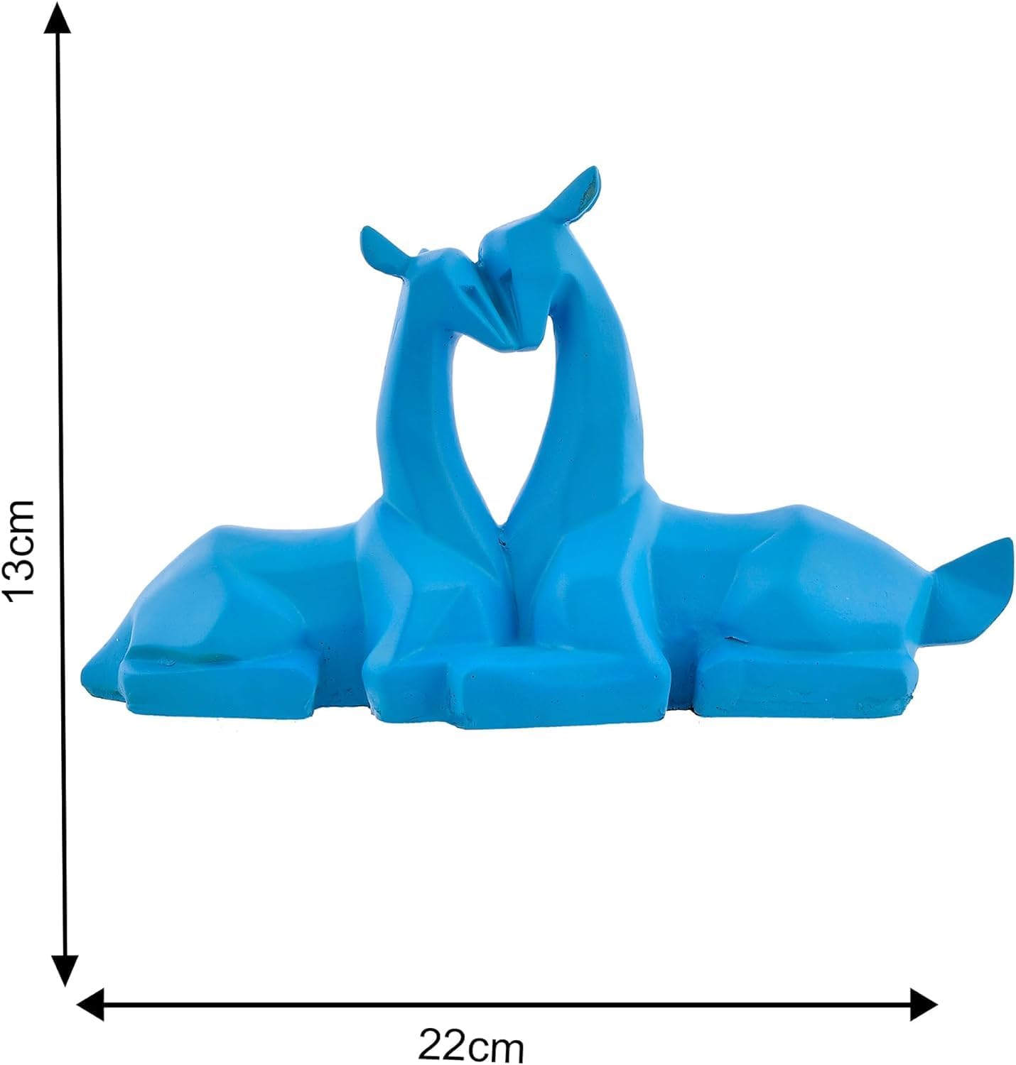 Handmade Sitting Deer Pain Statue for Home Dcor
