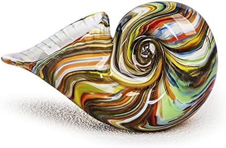 QFkris Multicolor Glass Nautilus Conch Figurine 1