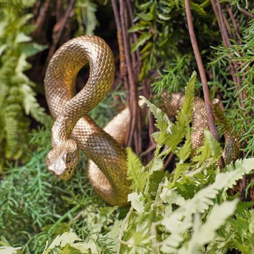 Guichifun Gold Resin Snake Statue - Chinese New Year Home Decor