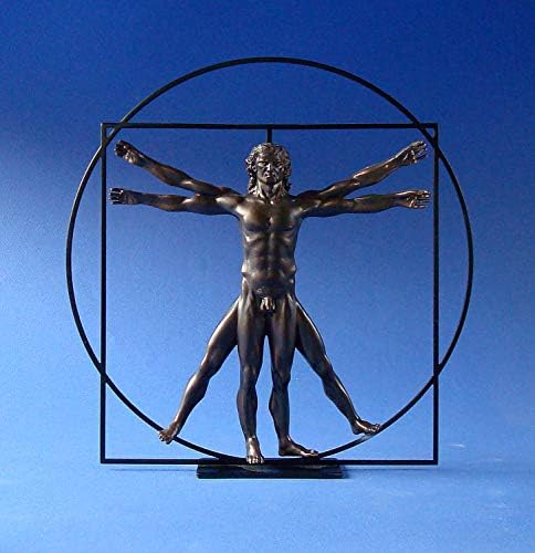 Parastone DaVinci Vitruvian Man Sculpture - Bronze Resin