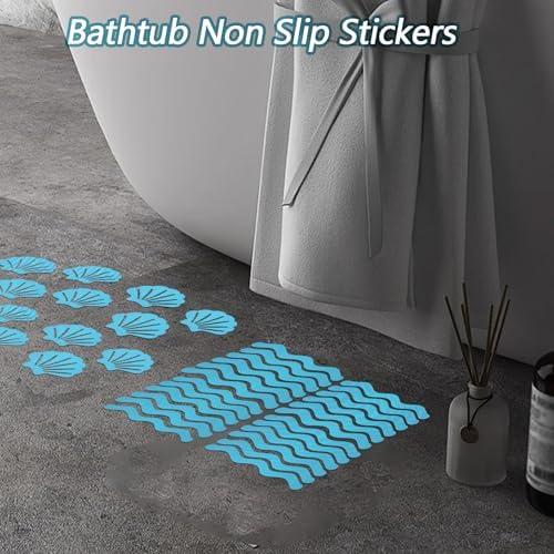 48Pcs Non-Slip Bathtub Stickers with Scraper