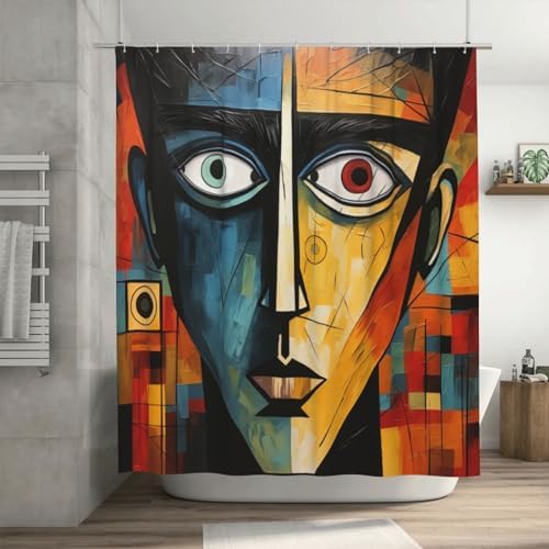 DAOWANGZUO Boy Face Shower Curtain Set 1