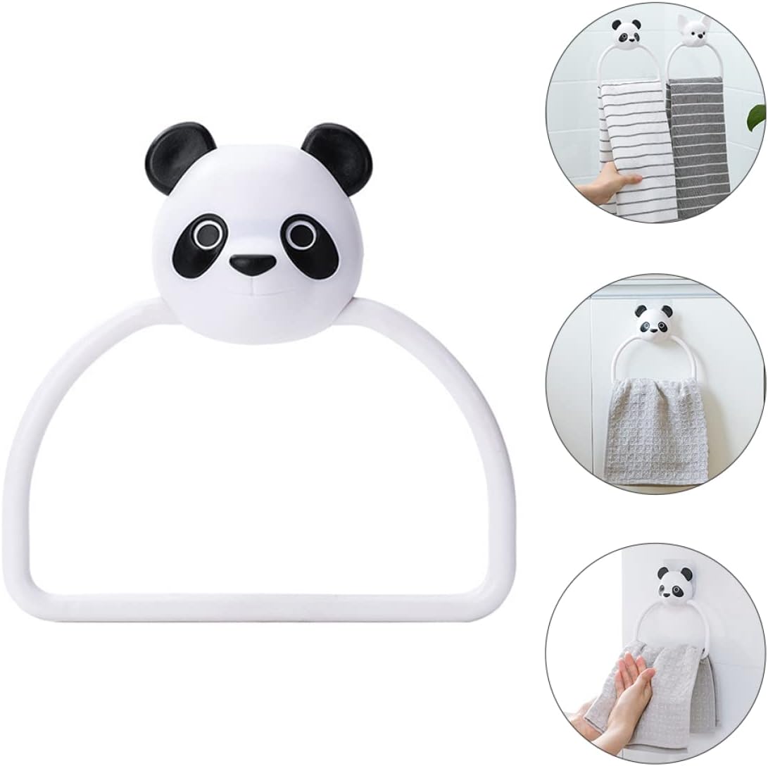 Holibanna 3pcs Wall Mounted Towel Rack with Cartoon Design
