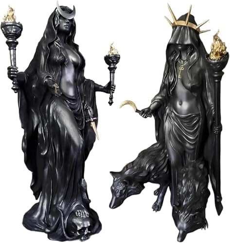 Hekate Niktipolos Statue - Greek Goddess with Magic Hounds