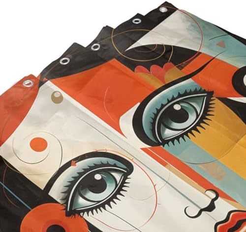 DAOWANGZUO Female Face Shower Curtain Set 1