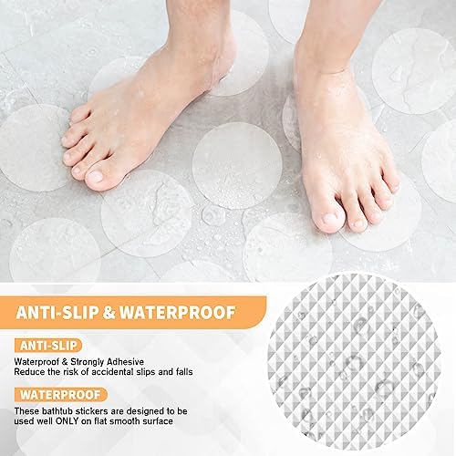 Non-Slip Bathtub Stickers 24 PCS with Scraper for Safety