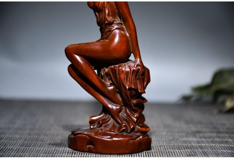 LimpaC Boxwood Meditating Woman Sculpture 1